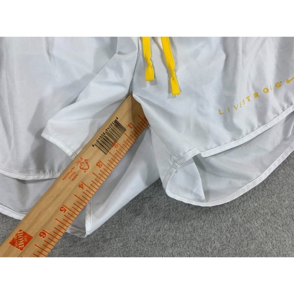 Nike Dri Fit Livestrong Lined Light Weight Running Shorts (Women's Medium) White - Picture 8 of 11